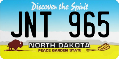 ND license plate JNT965