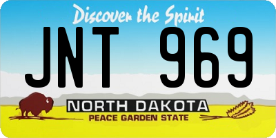 ND license plate JNT969