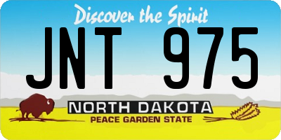 ND license plate JNT975