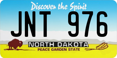 ND license plate JNT976