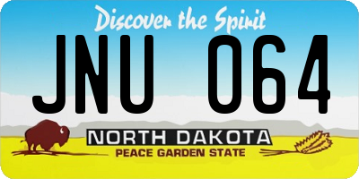 ND license plate JNU064