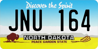 ND license plate JNU164