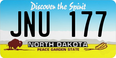ND license plate JNU177