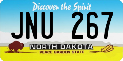 ND license plate JNU267