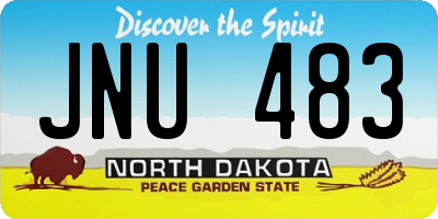 ND license plate JNU483