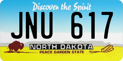 ND license plate JNU617