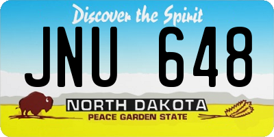 ND license plate JNU648