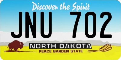 ND license plate JNU702