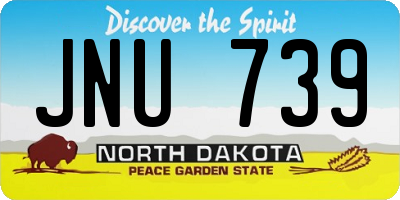 ND license plate JNU739