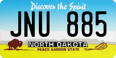 ND license plate JNU885