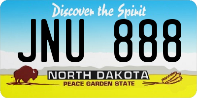 ND license plate JNU888