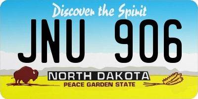ND license plate JNU906