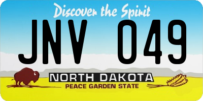 ND license plate JNV049