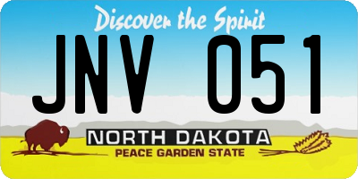 ND license plate JNV051
