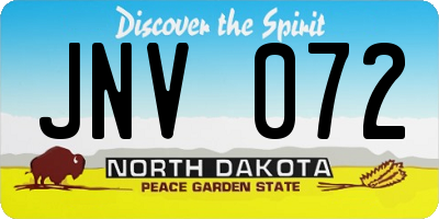 ND license plate JNV072