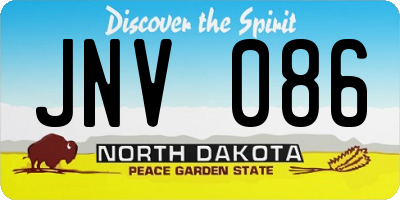 ND license plate JNV086