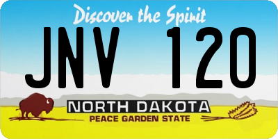 ND license plate JNV120
