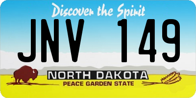 ND license plate JNV149