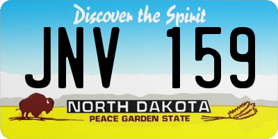 ND license plate JNV159