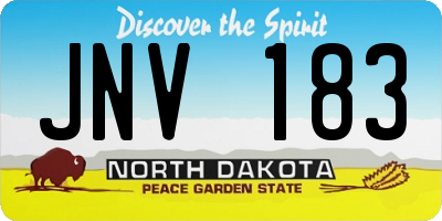 ND license plate JNV183