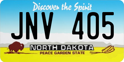 ND license plate JNV405