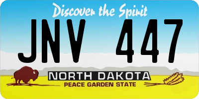 ND license plate JNV447