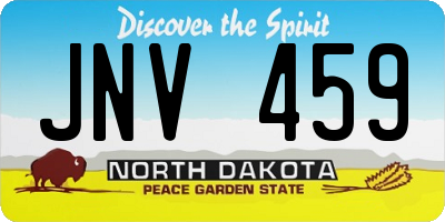 ND license plate JNV459