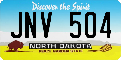 ND license plate JNV504