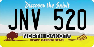 ND license plate JNV520