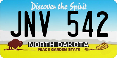 ND license plate JNV542
