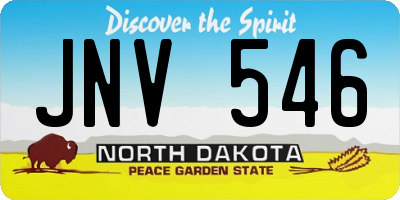 ND license plate JNV546