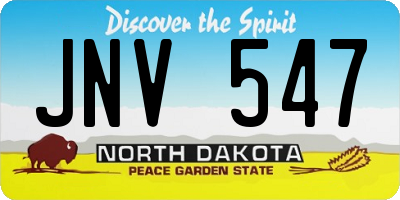 ND license plate JNV547