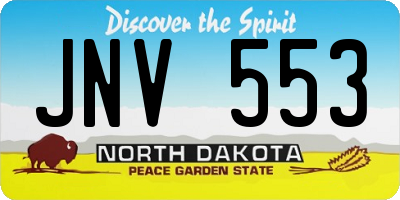 ND license plate JNV553