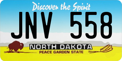 ND license plate JNV558