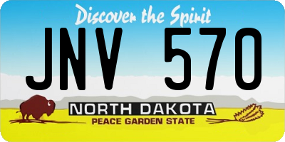ND license plate JNV570