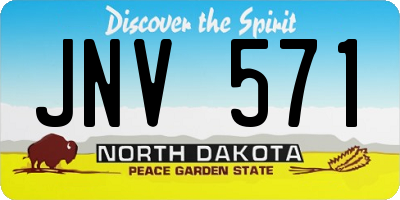 ND license plate JNV571