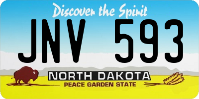 ND license plate JNV593