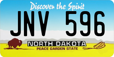 ND license plate JNV596
