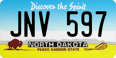 ND license plate JNV597
