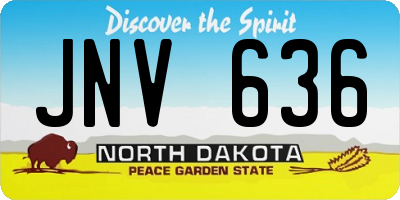 ND license plate JNV636