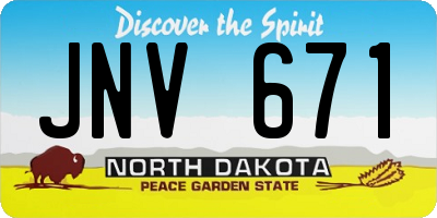 ND license plate JNV671