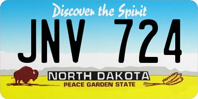 ND license plate JNV724