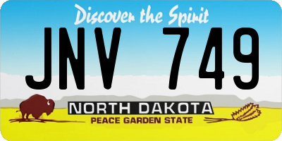 ND license plate JNV749