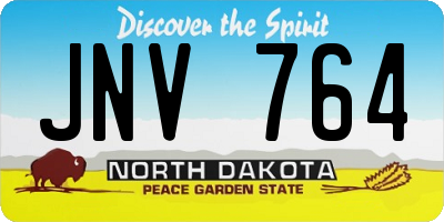 ND license plate JNV764