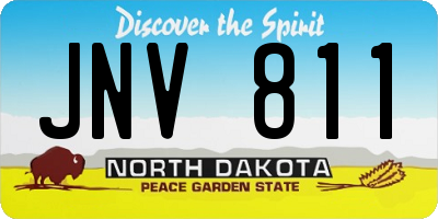 ND license plate JNV811