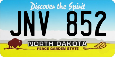 ND license plate JNV852