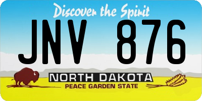 ND license plate JNV876
