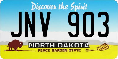 ND license plate JNV903
