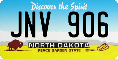 ND license plate JNV906