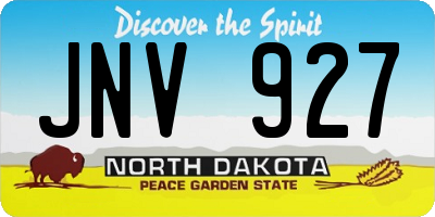 ND license plate JNV927